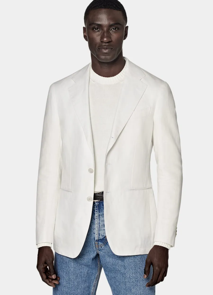 Suitsupply Blazer Havana coupe Tailored blanc cassé Off-White Best