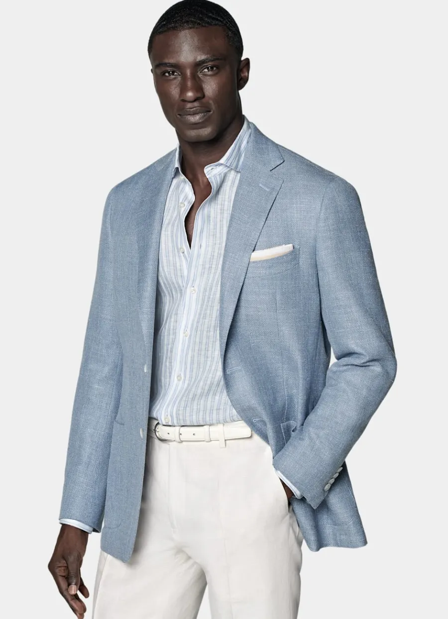 Suitsupply Blazer Havana coupe Tailored bleu clair Best Sale