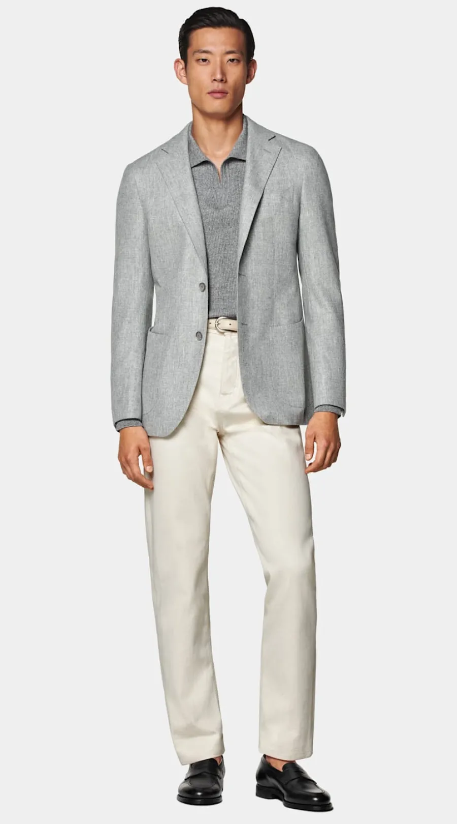 Suitsupply Blazer Havana coupe Tailored gris clair Discount