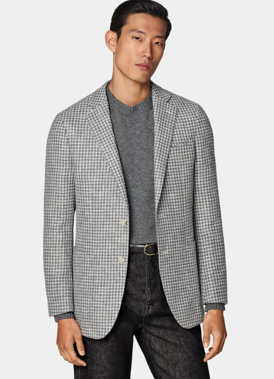 Suitsupply Blazer Havana coupe Tailored gris foncé pied-de-poule Fashion