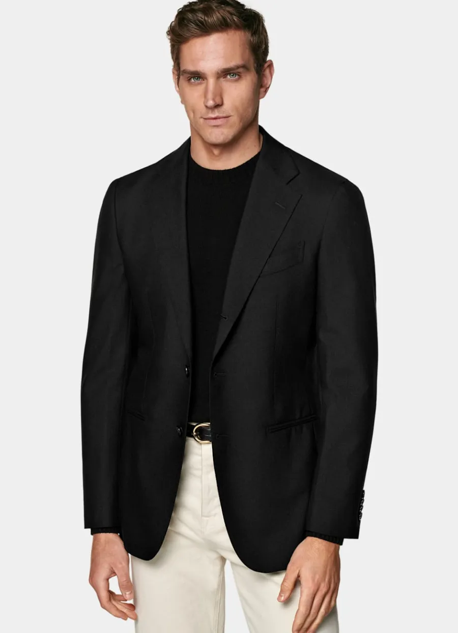 Suitsupply Blazer Havana coupe Tailored noir Black Fashion