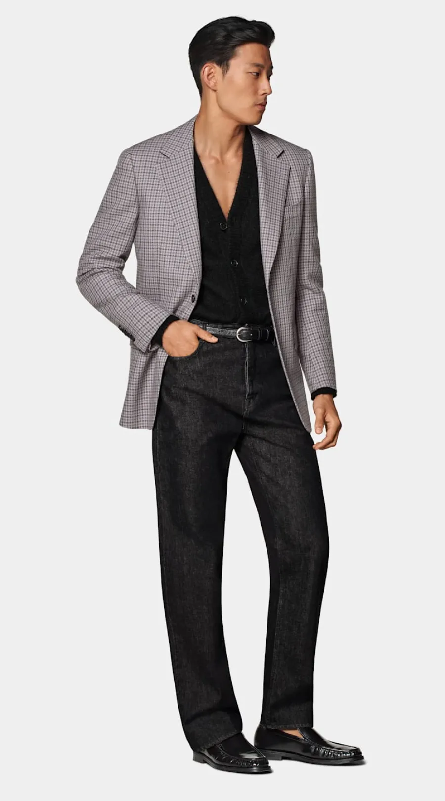 Suitsupply Blazer Milano coupe Tailored à carreaux Taupe Flash Sale