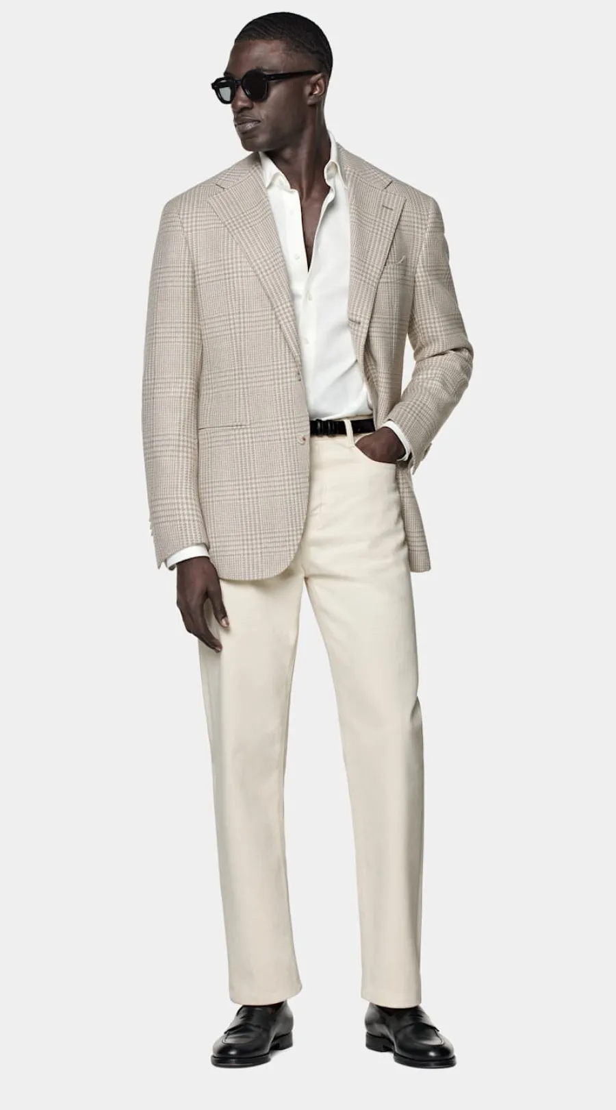 Suitsupply Blazer Roma coupe Relaxed sable à carreaux Sand Shop