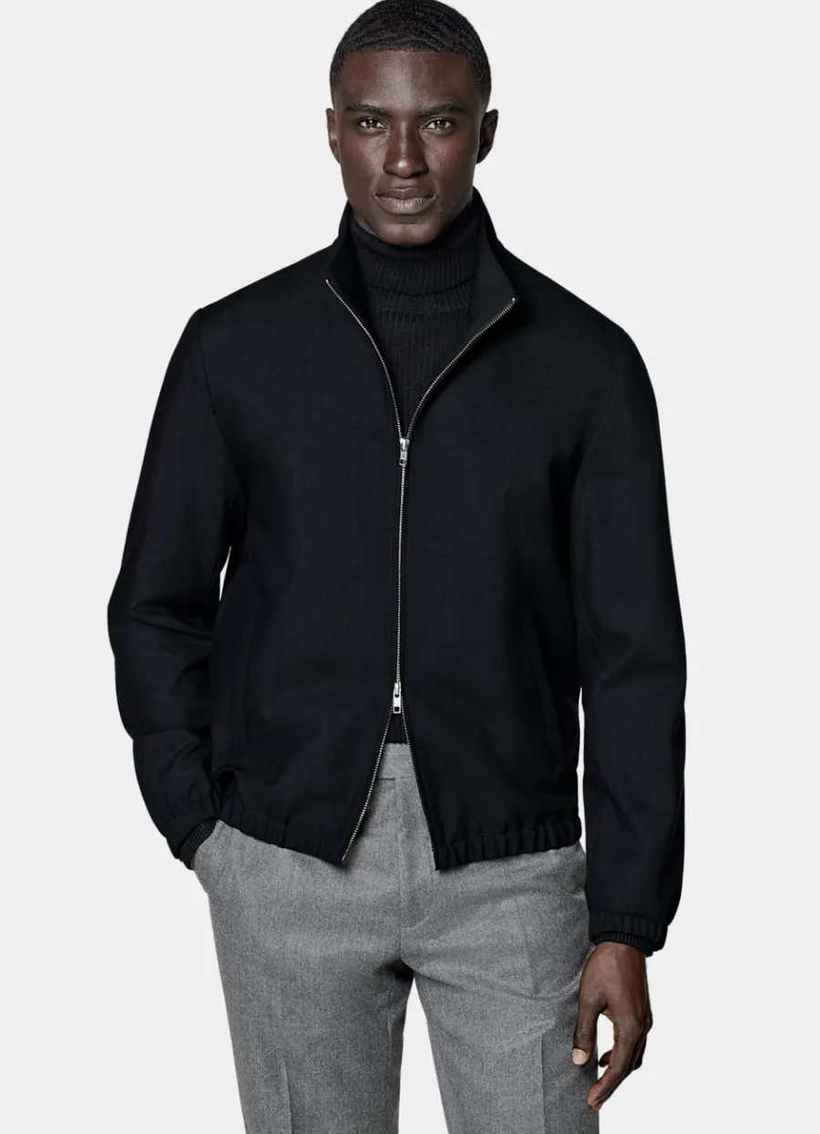 Suitsupply Bomber bleu marine Best