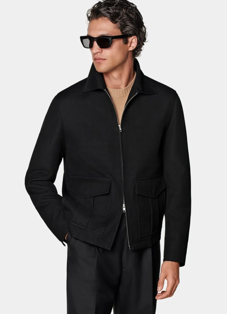 Suitsupply Bomber noir Discount