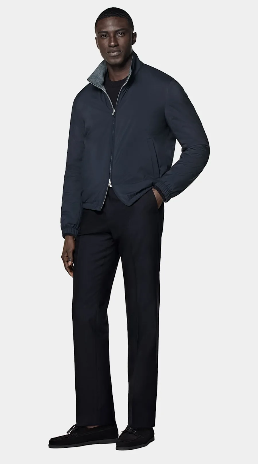 Suitsupply Bomber réversible bleu marine Navy Cheap