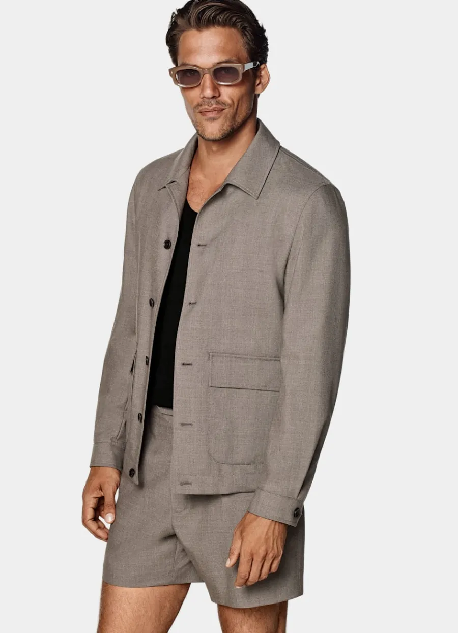 Suitsupply Bomber Taupe Cheap