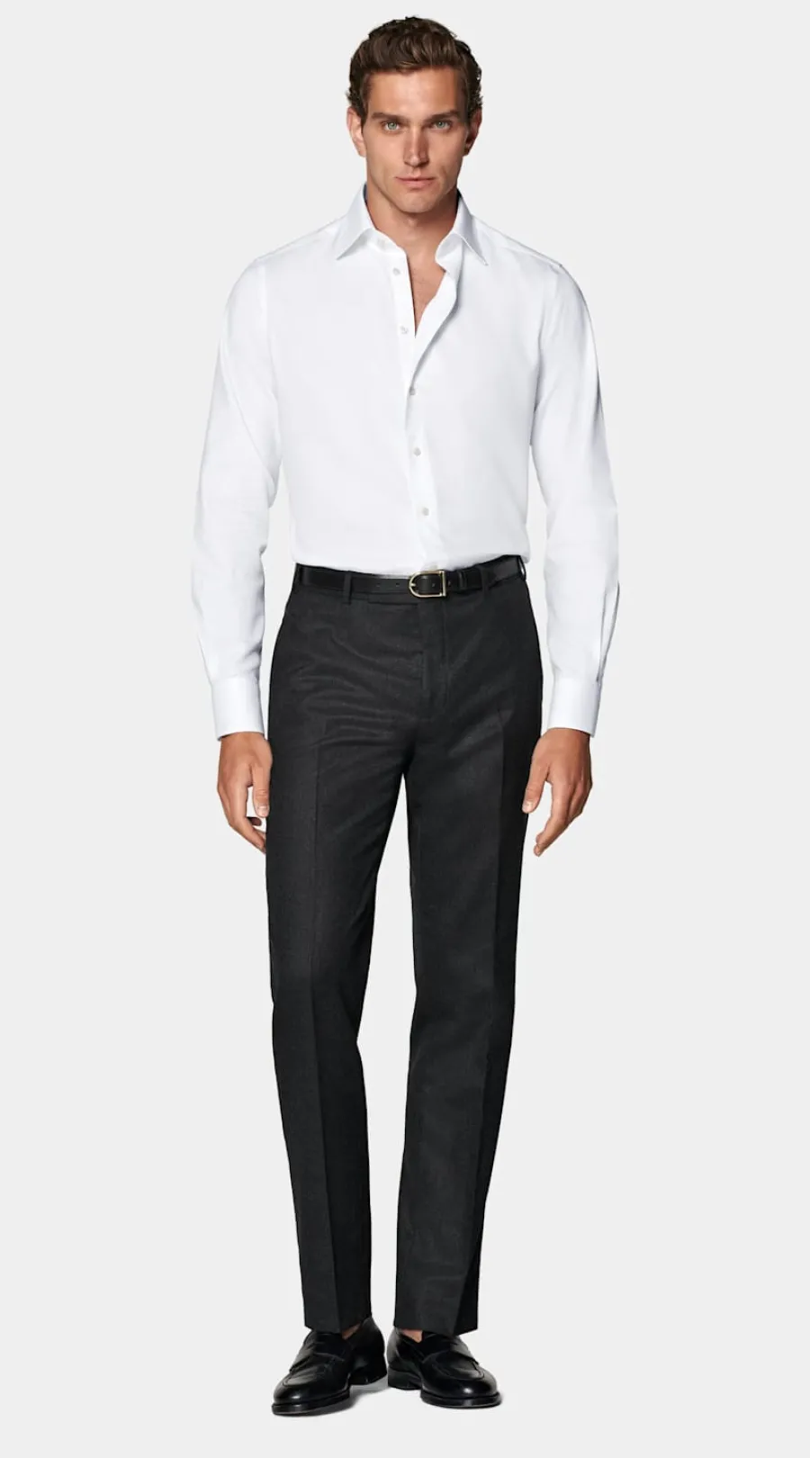 Suitsupply Chemise coupe ajustée en oxford royal blanche White Fashion