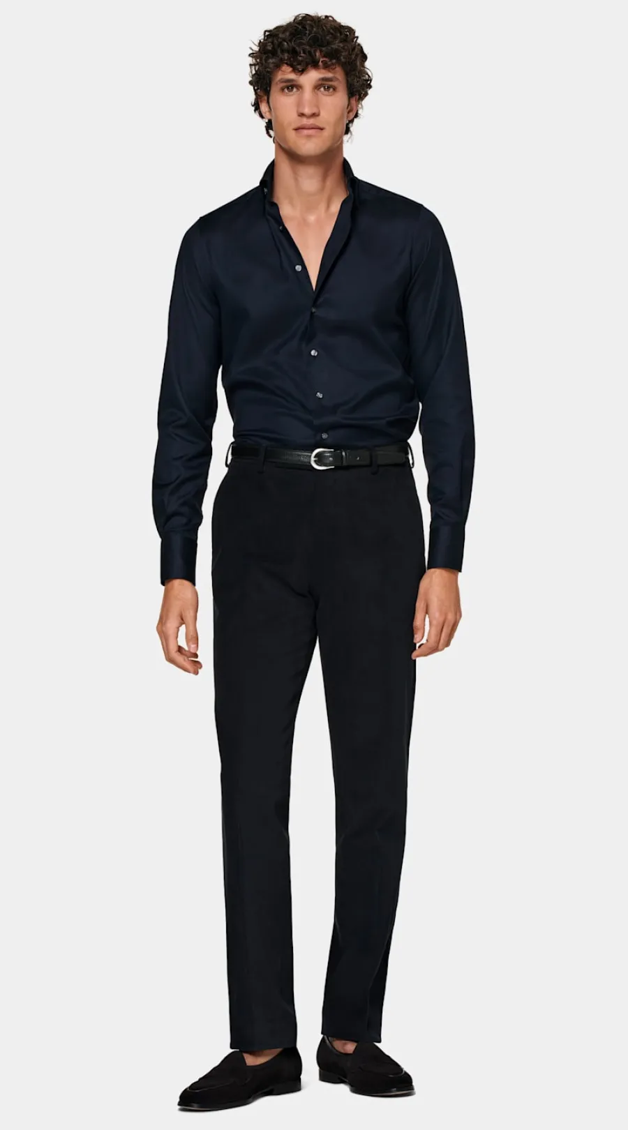 Suitsupply Chemise coupe ajustée en oxford royal bleu marine Fashion