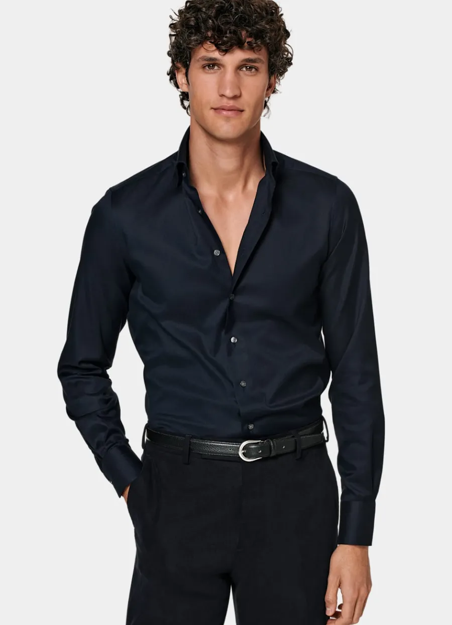 Suitsupply Chemise coupe ajustée en oxford royal bleu marine Fashion