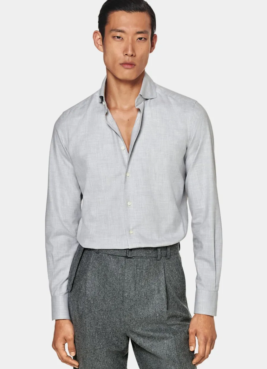 Suitsupply Chemise coupe ajustée gris clair Light Grey Cheap