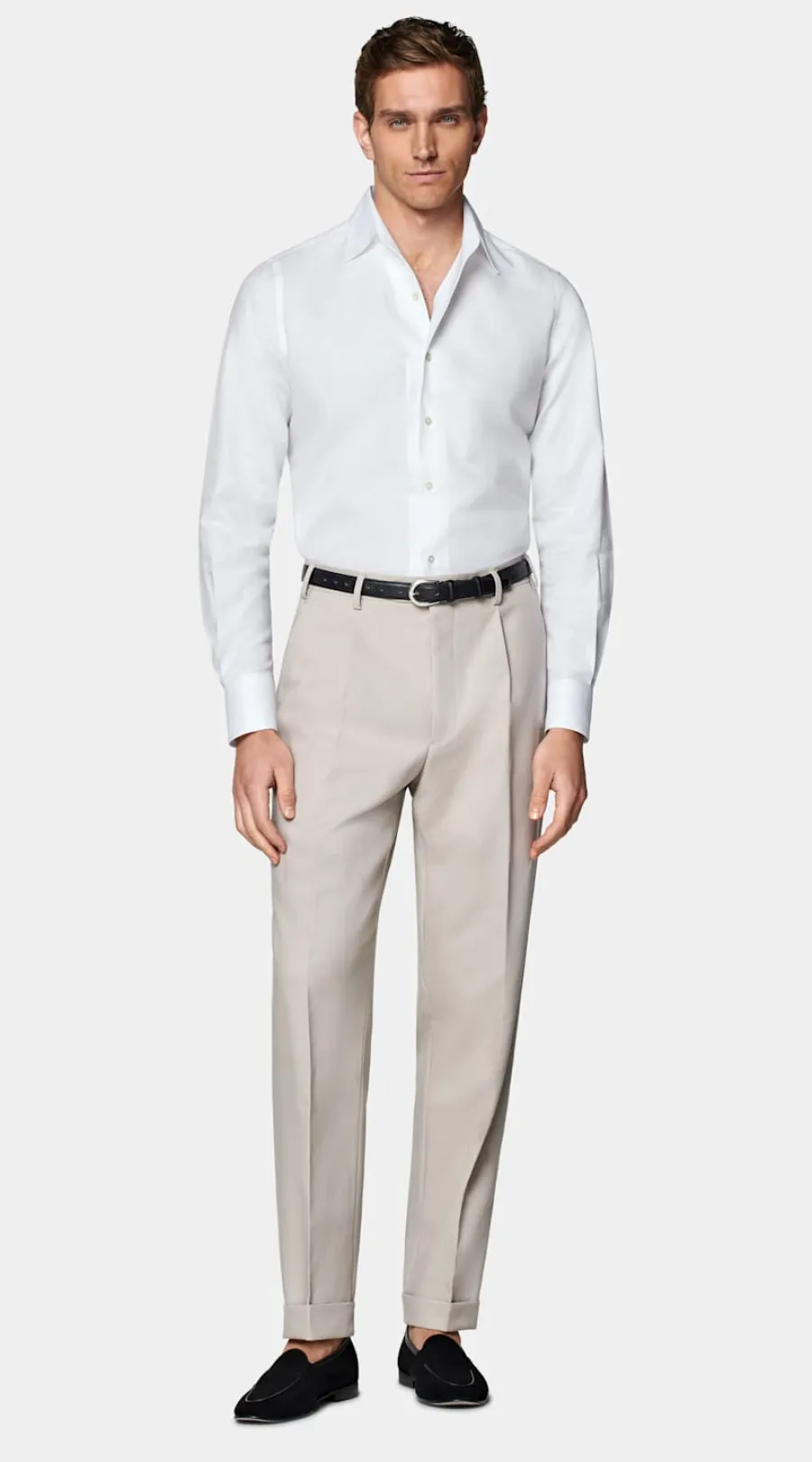 Suitsupply Chemise coupe Slim à col classique d'une seule pièce blanche White Hot