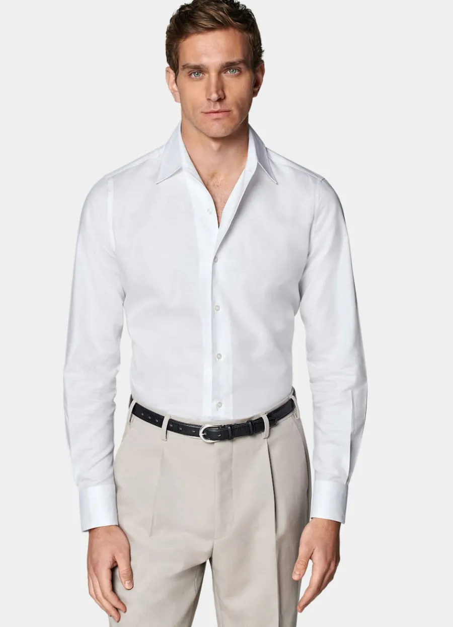 Suitsupply Chemise coupe Slim à col classique d'une seule pièce blanche White Hot