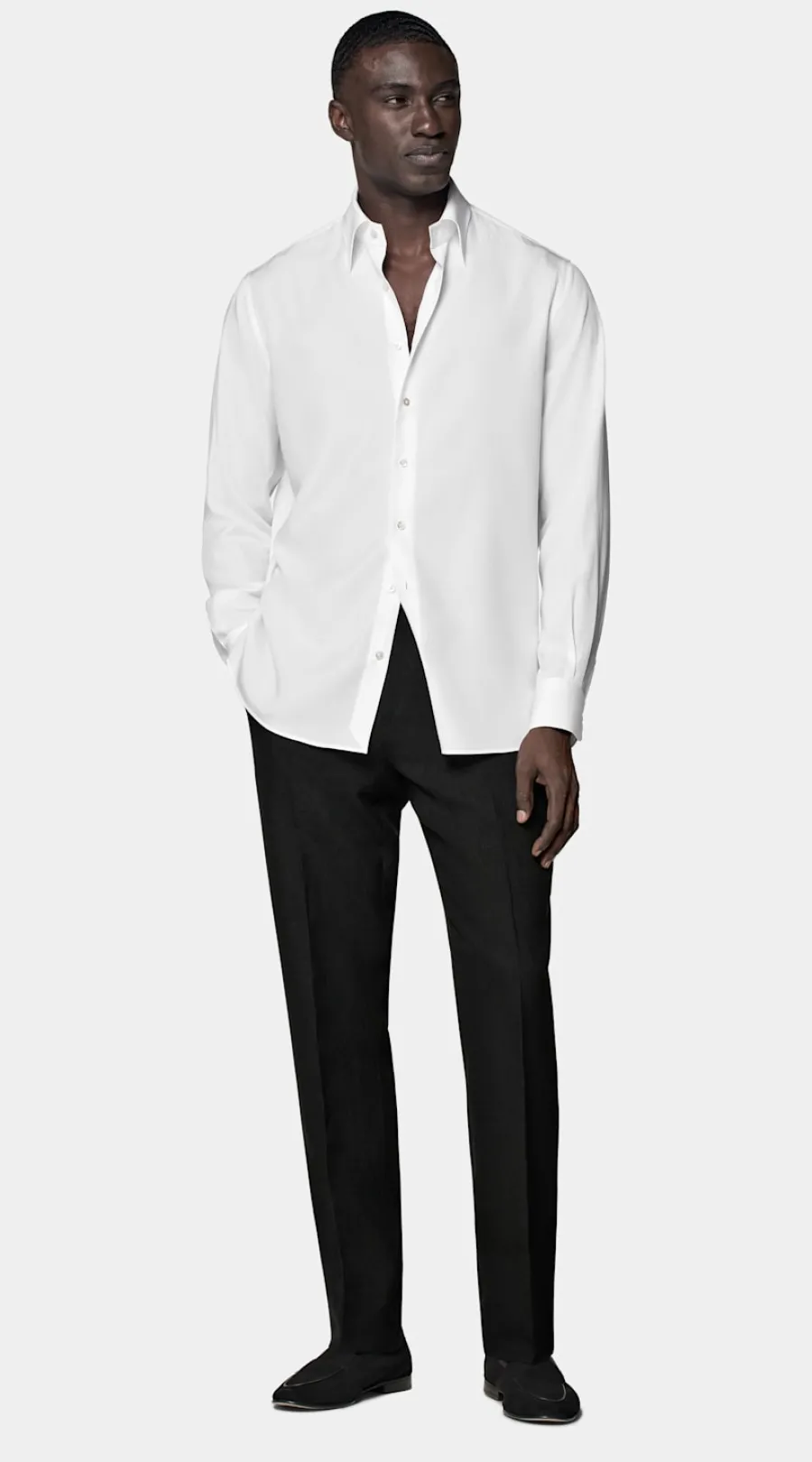 Suitsupply Chemise coupe Slim à col en pointe blanche White Cheap