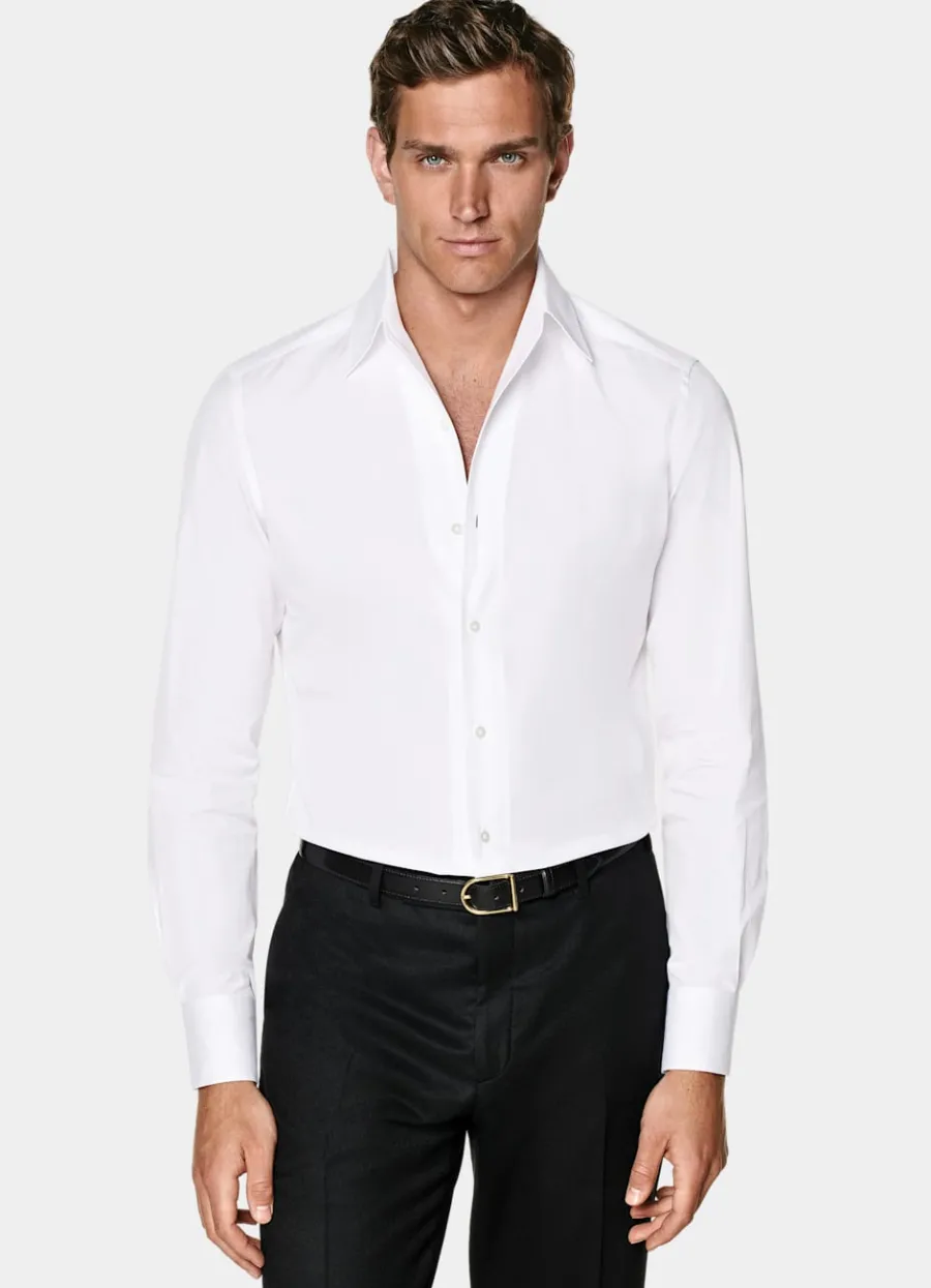 Suitsupply Chemise coupe Tailored à col classique d'une seule pièce blanche White Online
