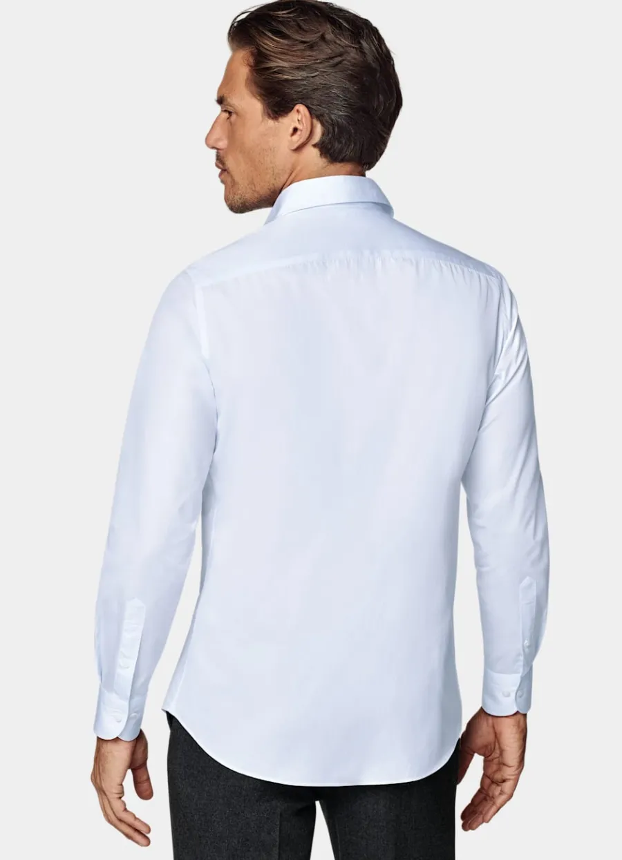 Suitsupply Chemise coupe Tailored à col classique d'une seule pièce bleu clair Light Blue Discount