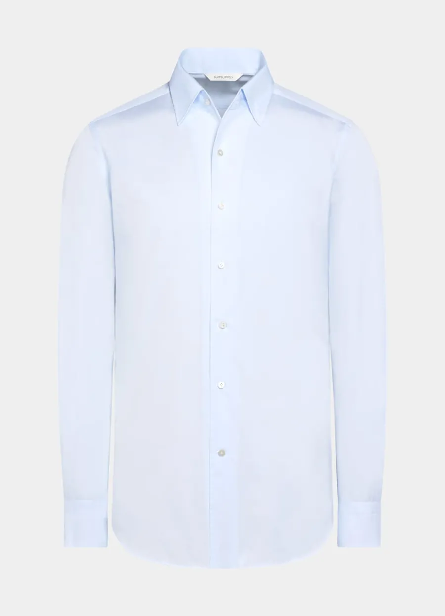 Suitsupply Chemise coupe Tailored à col classique d'une seule pièce bleu clair Light Blue Discount
