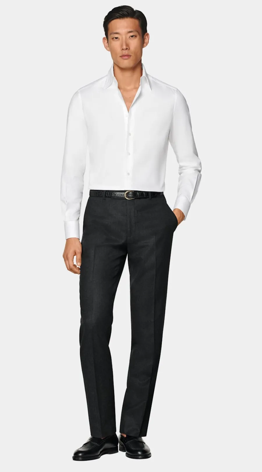 Suitsupply Chemise coupe Tailored à col en pointe blanche Online