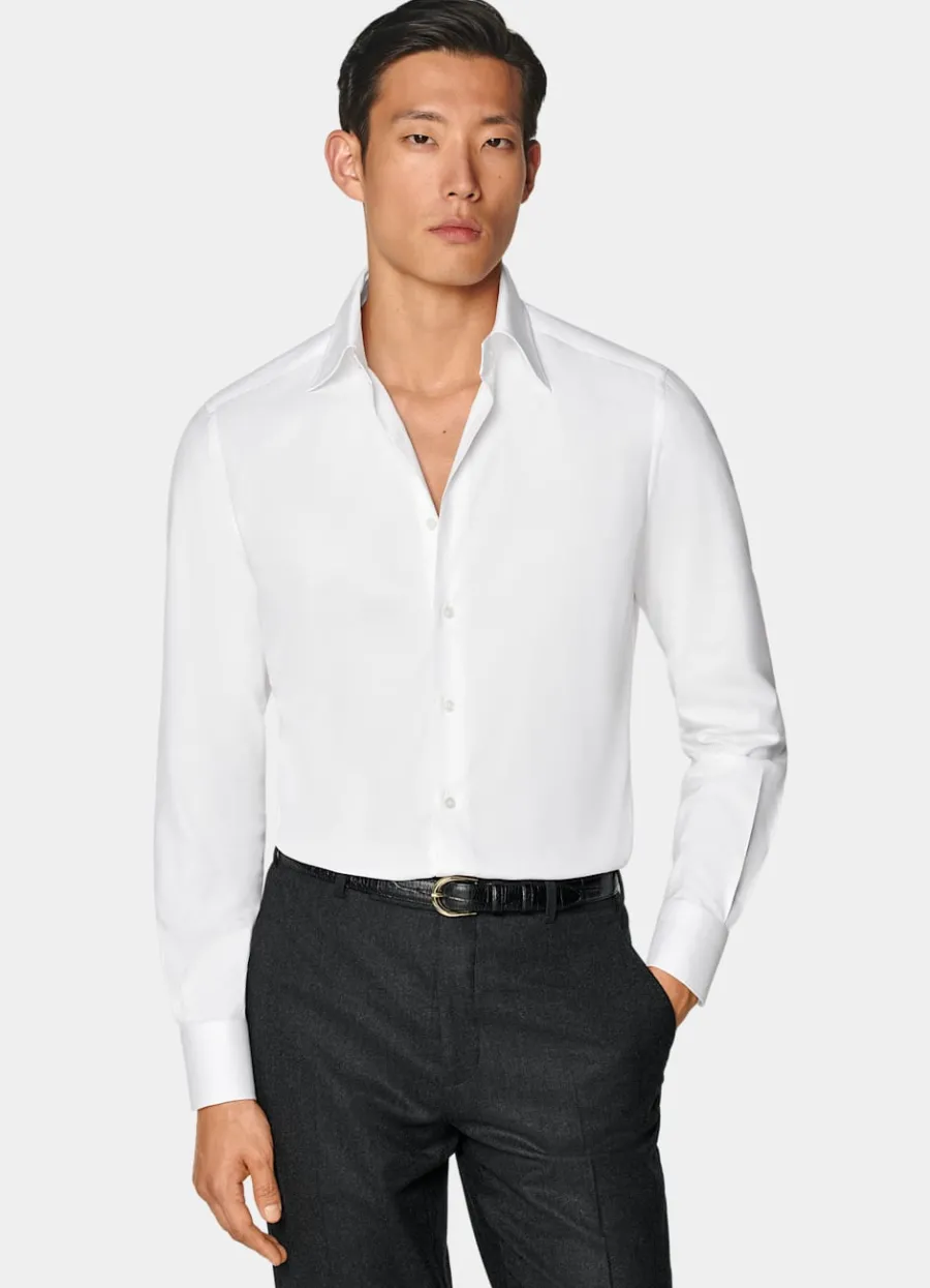 Suitsupply Chemise coupe Tailored à col en pointe blanche Online