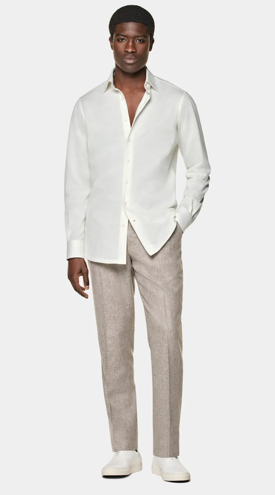 Suitsupply Chemise coupe Tailored blanc cassé Off-White Hot