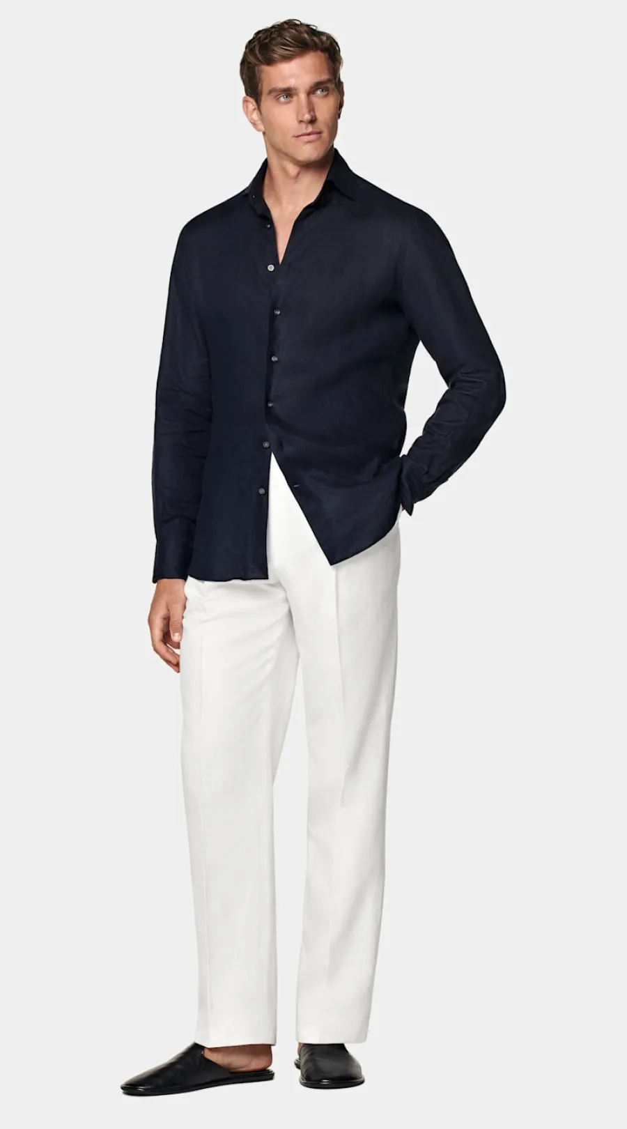 Suitsupply Chemise coupe Tailored bleu marine Navy Shop