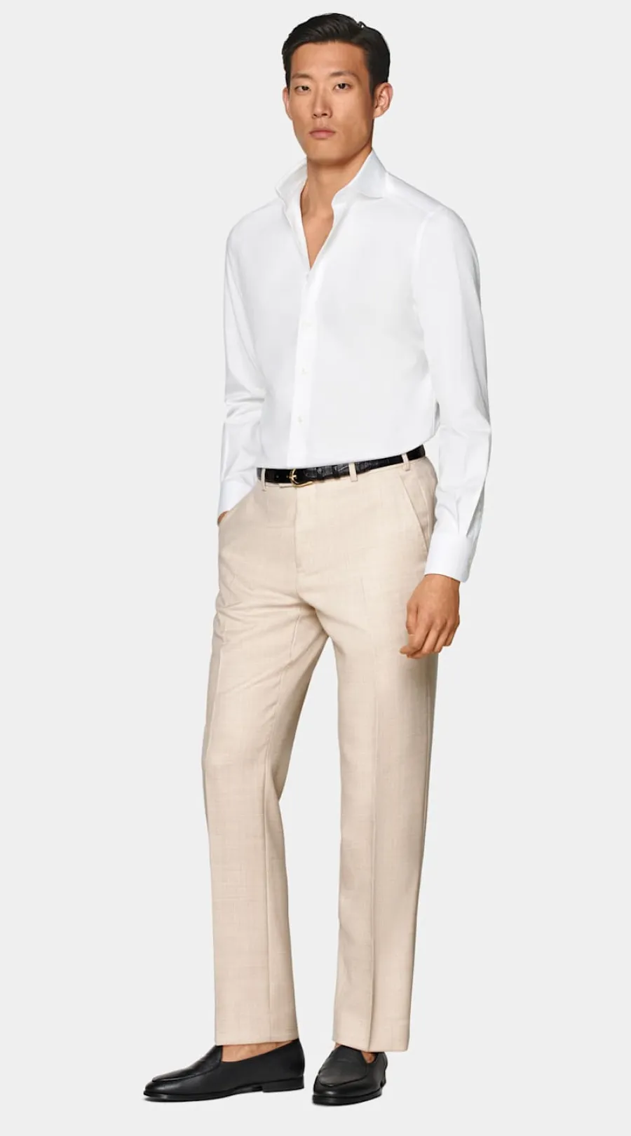 Suitsupply Chemise coupe Tailored en twill blanche White Cheap