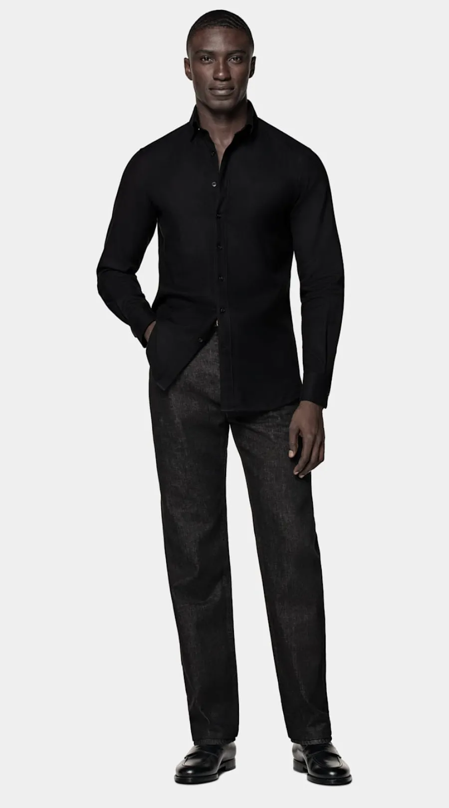 Suitsupply Chemise coupe Tailored noire Black Best