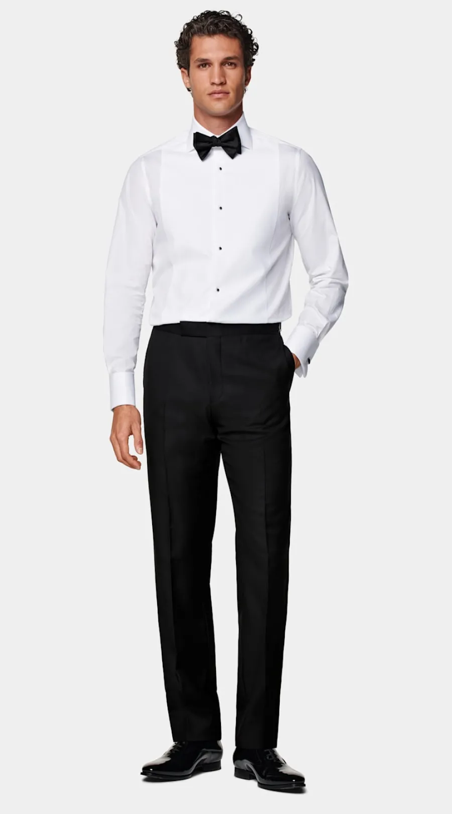 Suitsupply Chemise de smoking en piqué coupe Tailored blanche Outlet