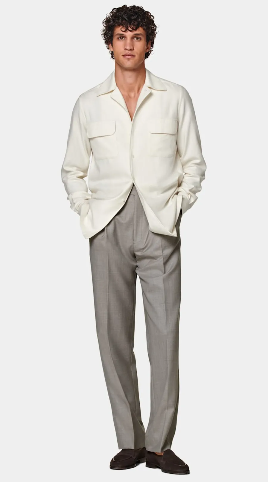 Suitsupply Chemise Safari blanc cassé Off-White Cheap