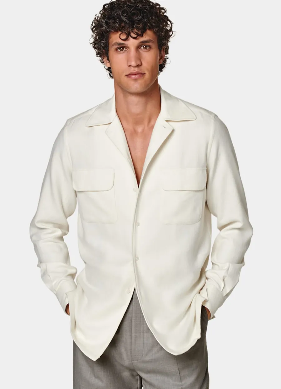 Suitsupply Chemise Safari blanc cassé Off-White Cheap