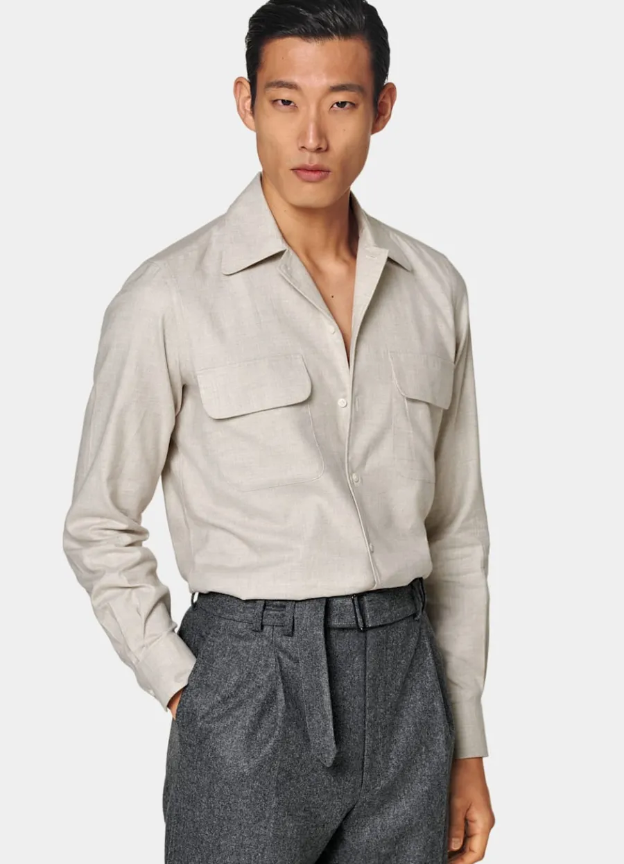 Suitsupply Chemise Safari sable Sand Hot