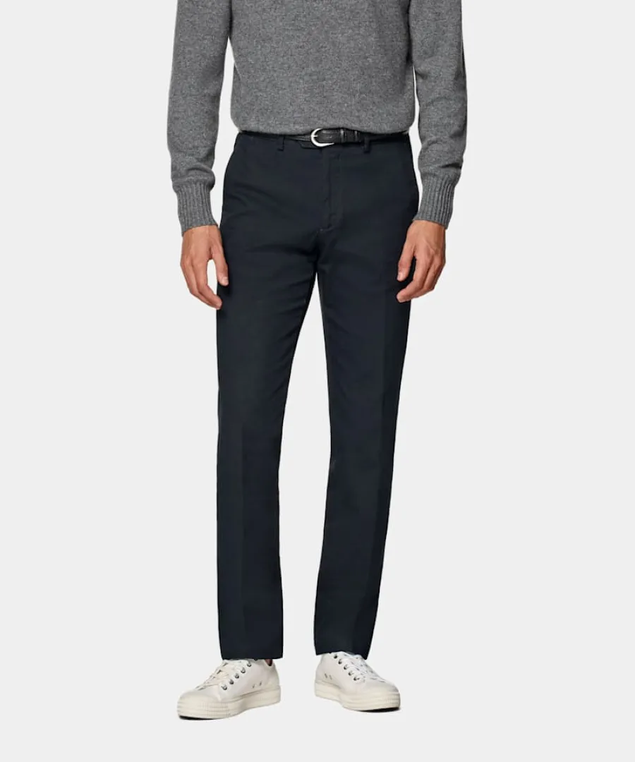 Suitsupply Chino Slim Leg Straight bleu marine Navy Store