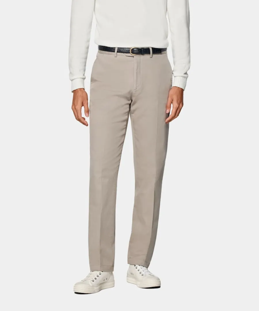 Suitsupply Chino Slim Leg Straight Taupe Outlet