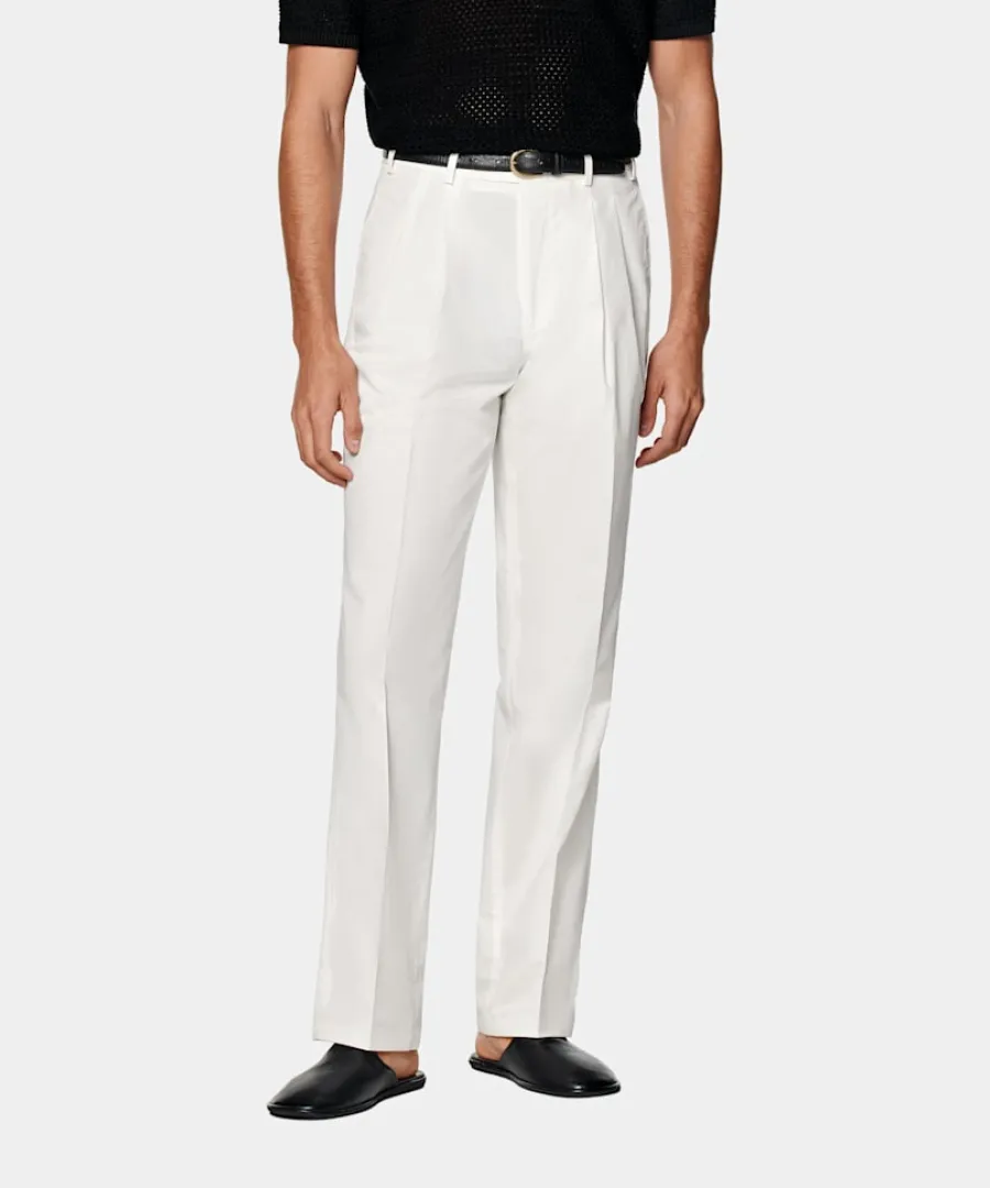 Suitsupply Chino Wide Leg Straight blanc cassé Store