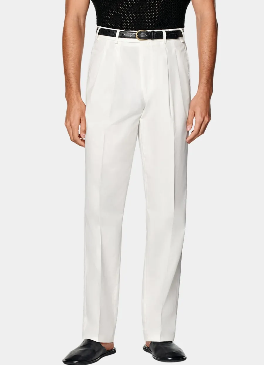 Suitsupply Chino Wide Leg Straight blanc cassé Store