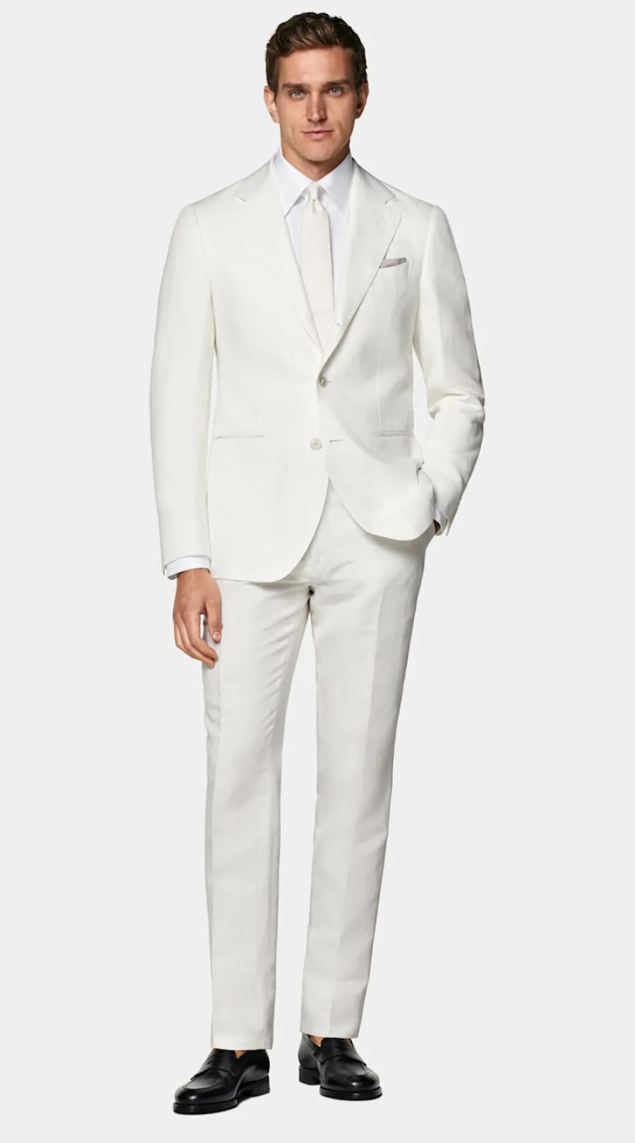 Suitsupply Costume Havana coupe Tailored blanc cassé Flash Sale