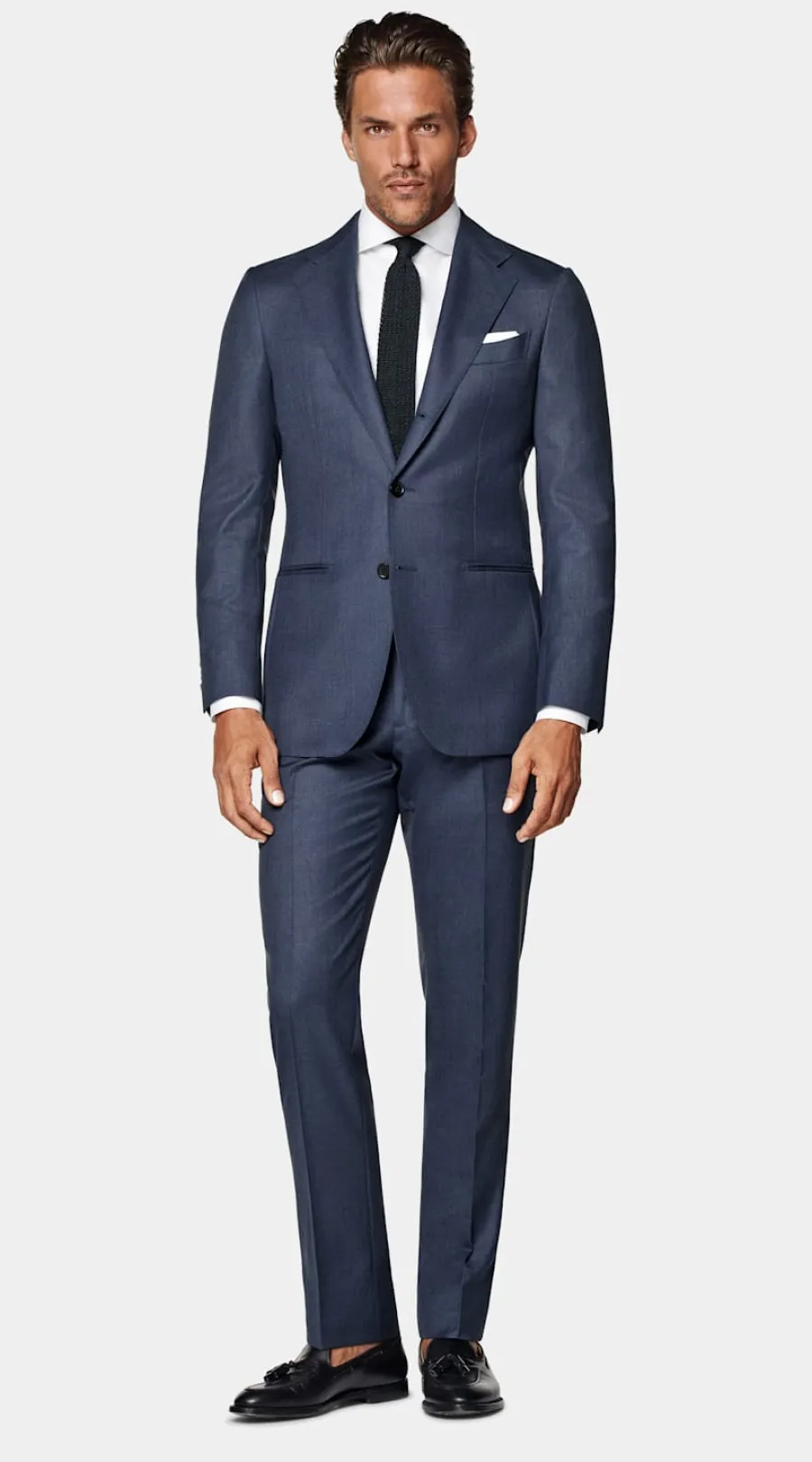 Suitsupply Costume Havana coupe Tailored bleu moyen Outlet