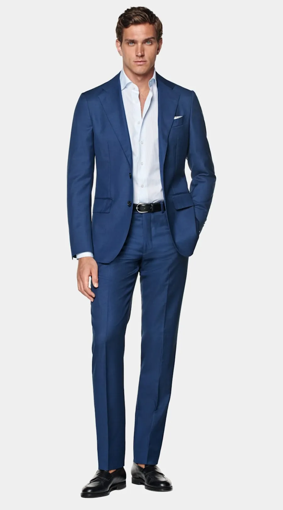 Suitsupply Costume Havana coupe Tailored bleu moyen Mid Blue Outlet