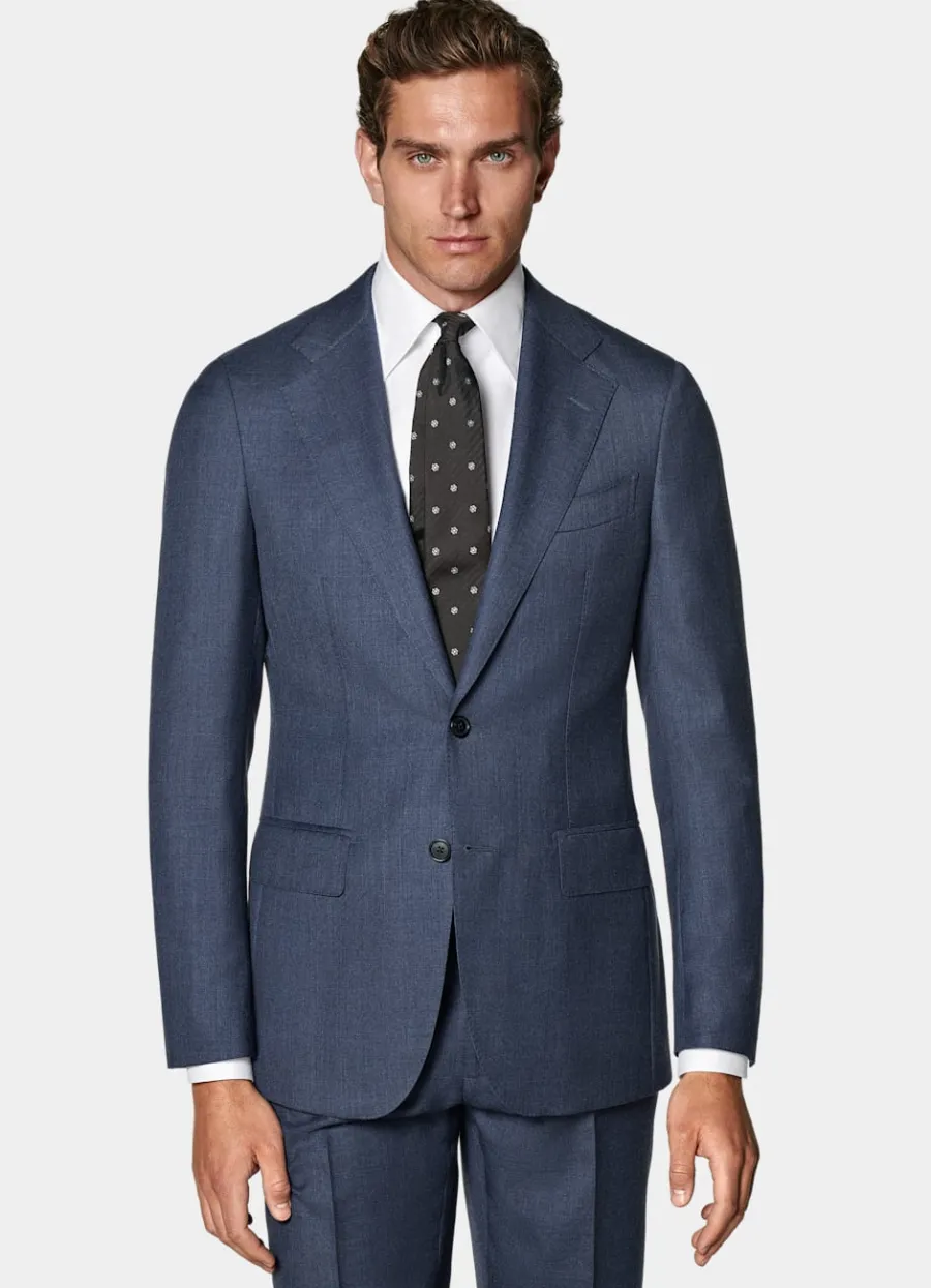 Suitsupply Costume Havana coupe Tailored bleu moyen Best Sale