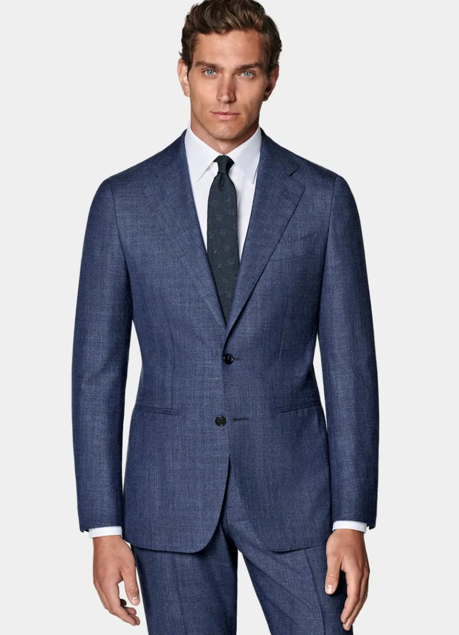 Suitsupply Costume Havana coupe Tailored bleu moyen Mid Blue Flash Sale