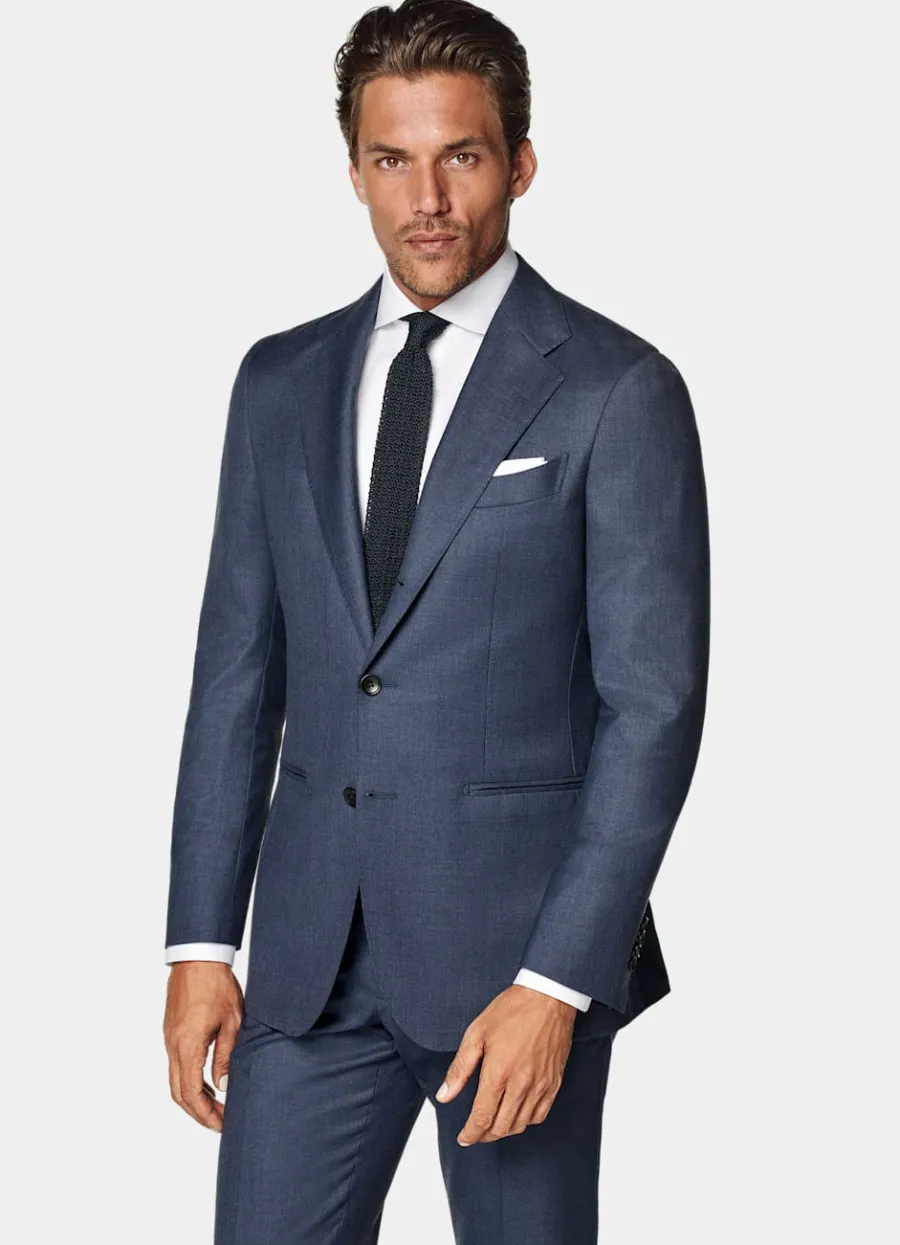 Suitsupply Costume Havana coupe Tailored bleu moyen Outlet