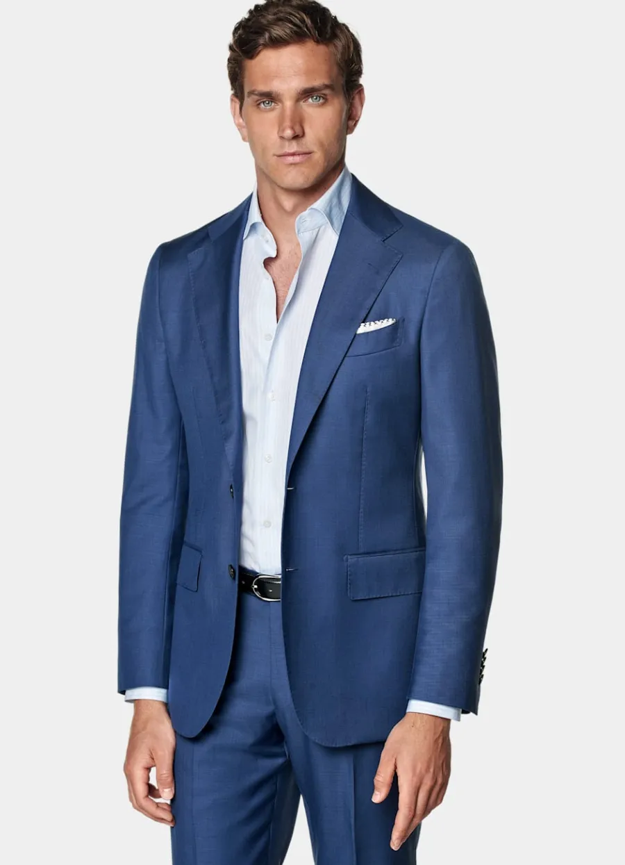 Suitsupply Costume Havana coupe Tailored bleu moyen Mid Blue Outlet