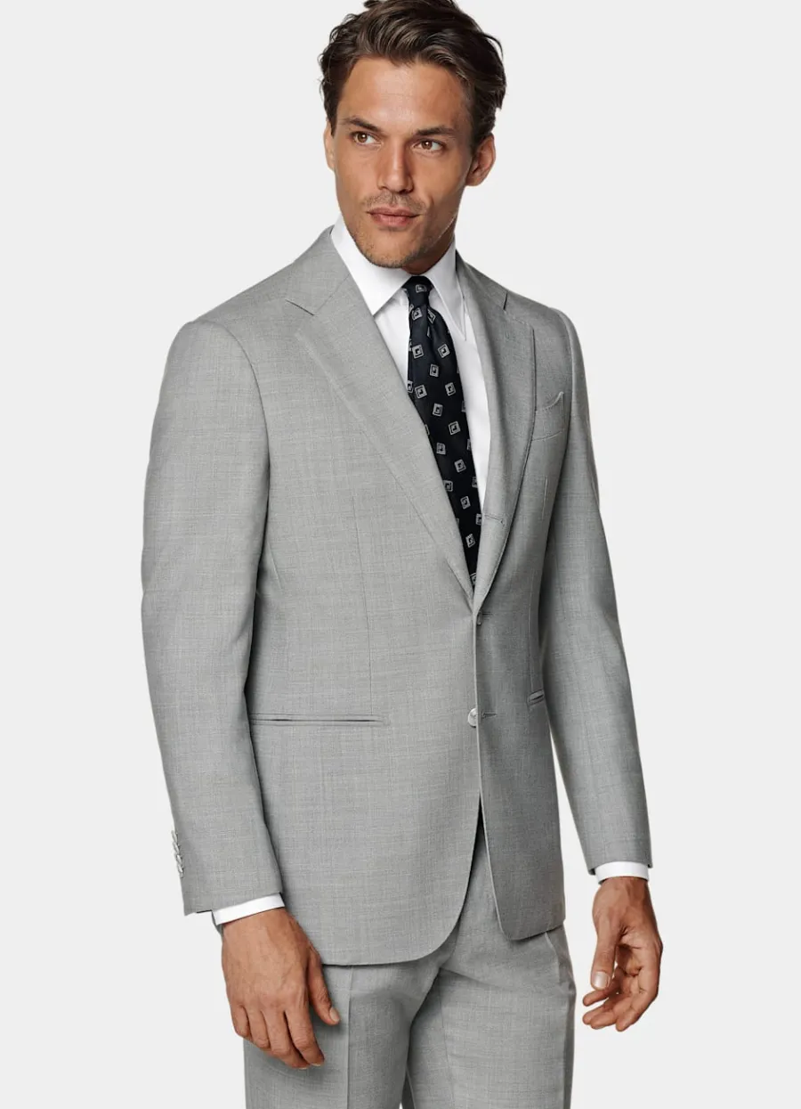 Suitsupply Costume Havana coupe Tailored gris clair Light Grey Outlet