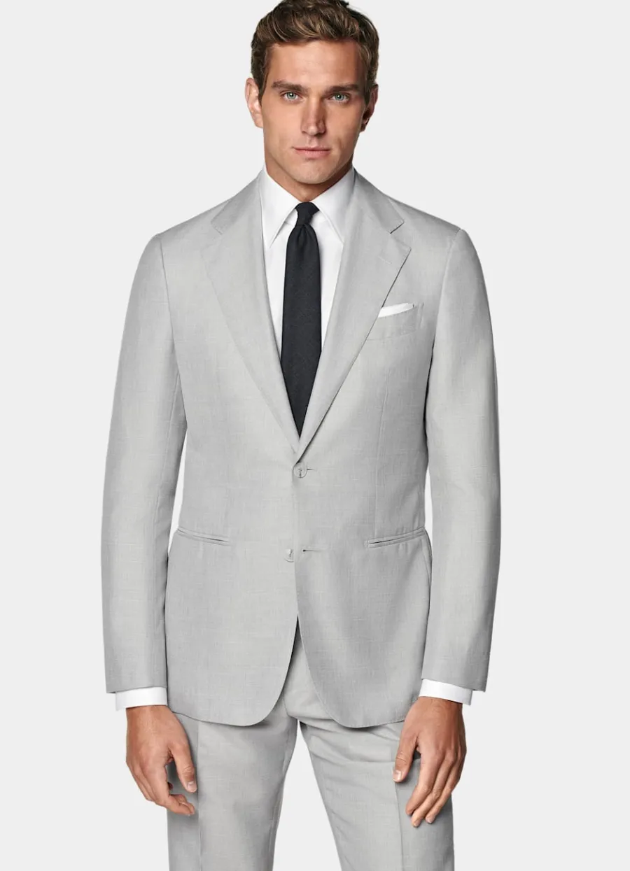 Suitsupply Costume Havana coupe Tailored gris clair Light Grey Clearance