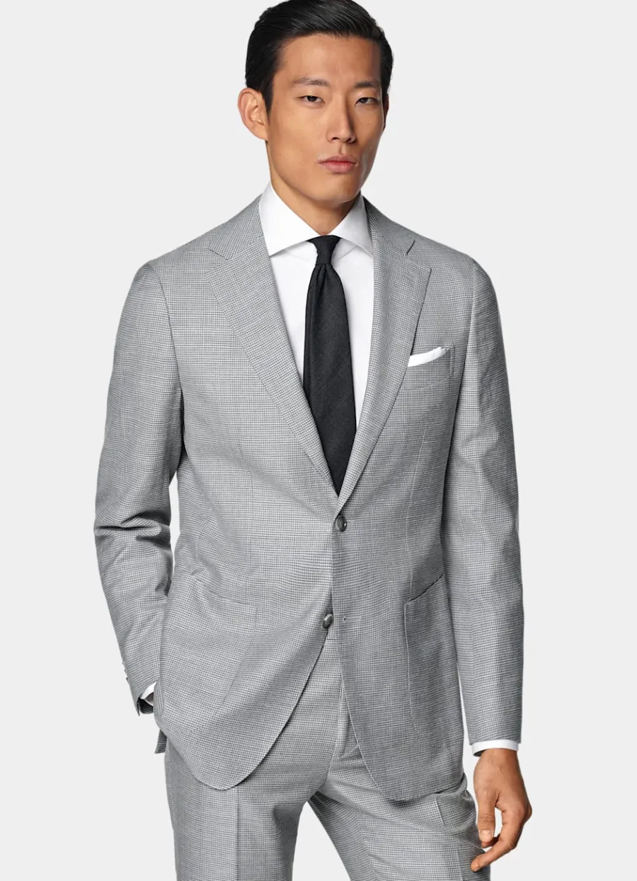 Suitsupply Costume Havana coupe Tailored gris clair pied-de-poule Fashion