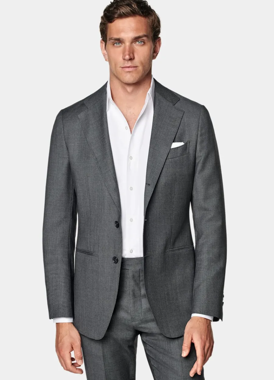 Suitsupply Costume Havana coupe Tailored gris foncé Dark Grey Discount