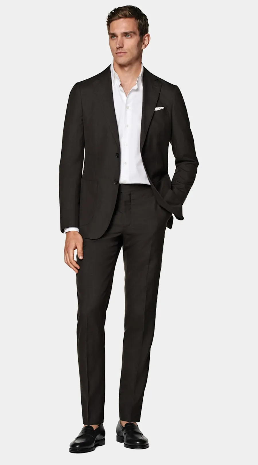 Suitsupply Costume Havana coupe Tailored marron foncé Clearance