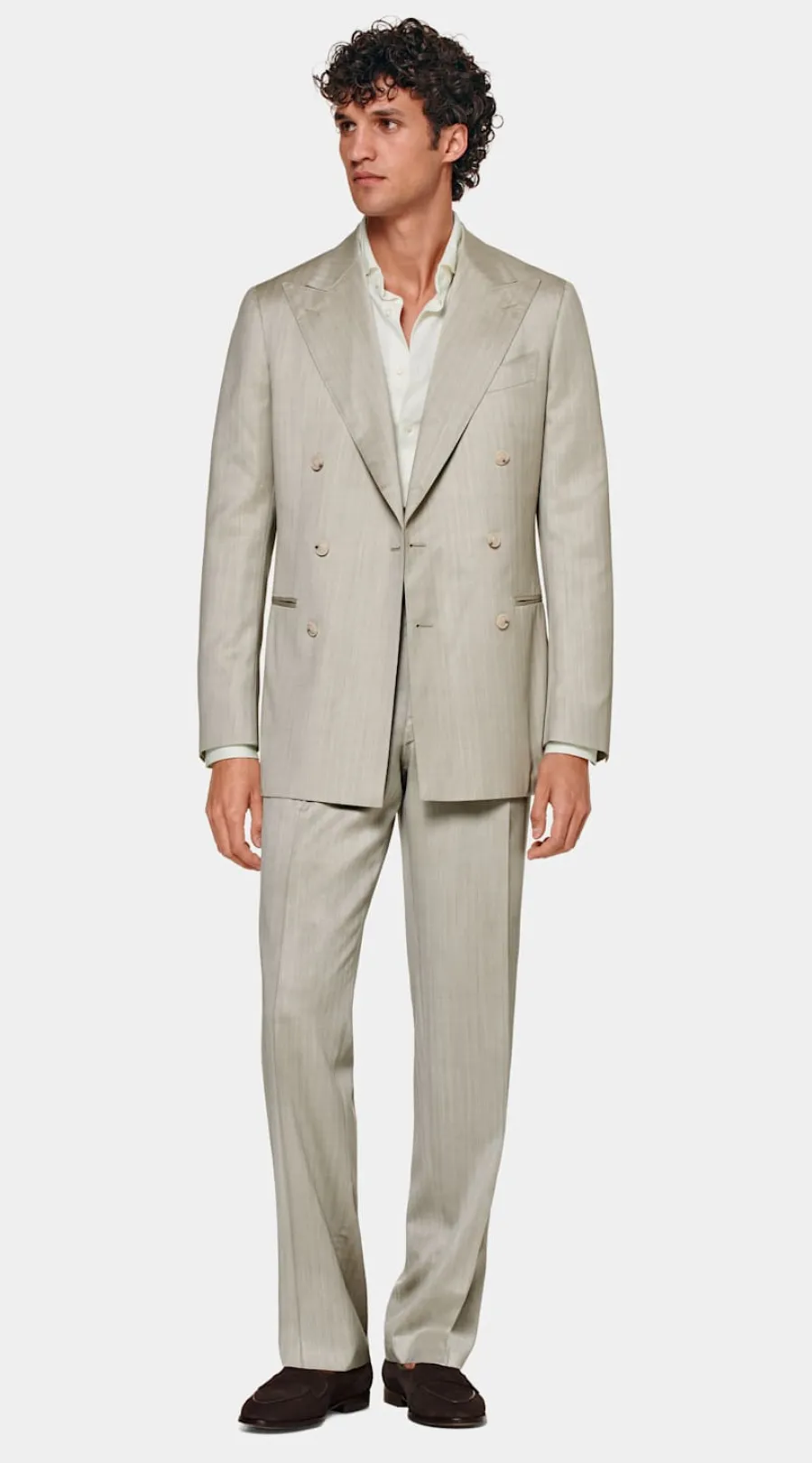 Suitsupply Costume Havana coupe Tailored sable à chevrons Sale