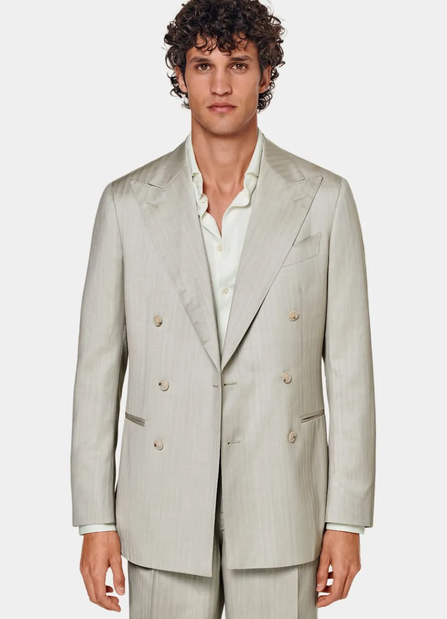 Suitsupply Costume Havana coupe Tailored sable à chevrons Sale