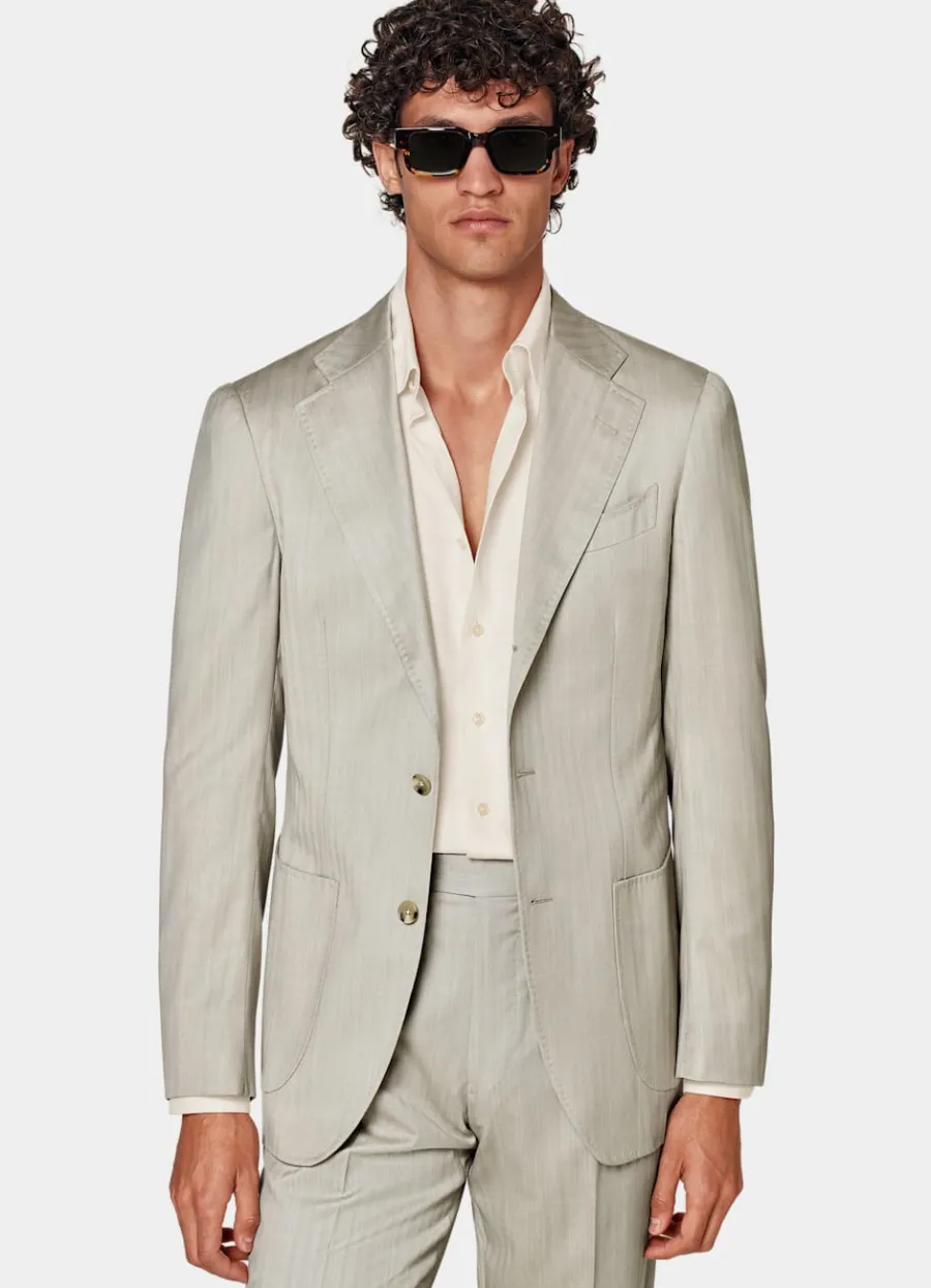 Suitsupply Costume Havana coupe Tailored sable à chevrons Store